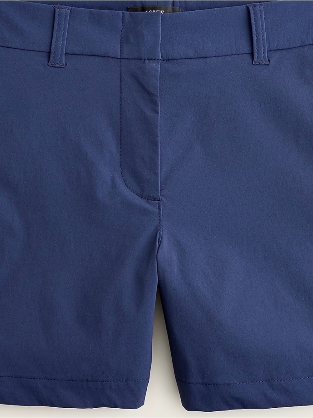 J.CREW Navy 16 Flat Front Chino Shorts Cotton Slash Pockets Zip 3.5”